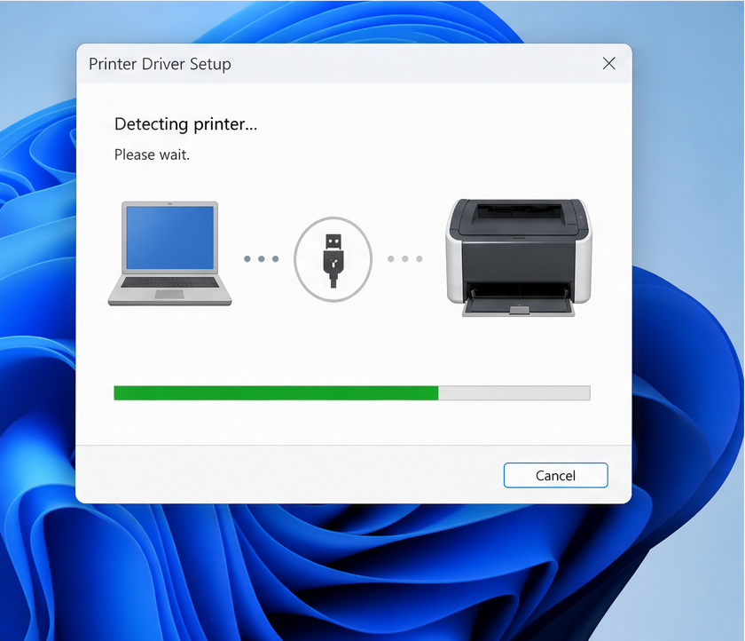 佳能 LBP2900 驱动下载安装完整步骤：Windows 11 64 位从型号确认到测试页排查步骤图 4