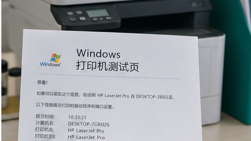 Windows 测试页成功输出