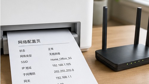 网络打印机配置页与同网段检查