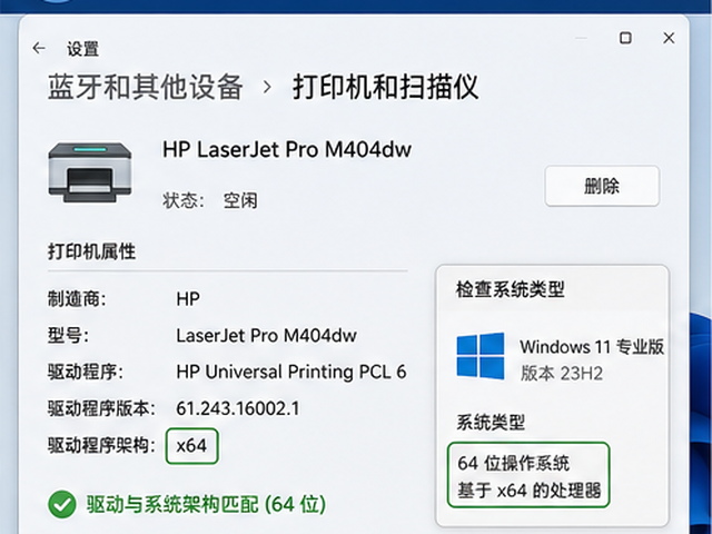 Windows 11 打印机驱动安装后无法打印排查步骤图 2