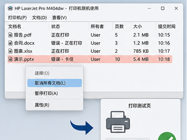 Windows 11 打印机驱动安装后无法打印排查步骤图 5